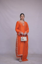 Rang e zard  Embroidered 3-Piece Formal Suit – Traditional Elegance - Brands Kahani